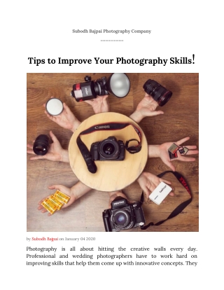 Tips to improve your photography skills