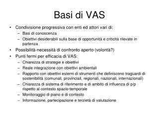 Basi di VAS