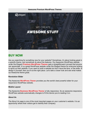 Awesome Premium WordPress Themes
