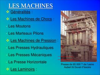 LES MACHINES
