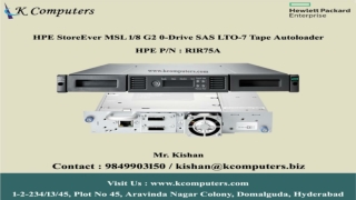 HPE StoreEver MSL 1/8 G2 0-drive SAS LTO Tape Autoloader