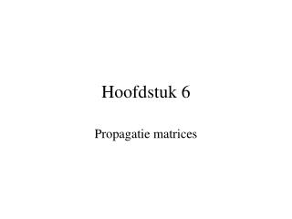 Hoofdstuk 6