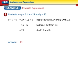 Evaluate Expressions