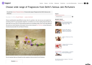 Choose wide range of Fragrances from Delhi’s famous Jain Perfumers