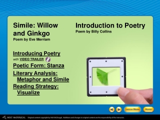 Simile: Willow and Ginkgo Poem by Eve Merriam