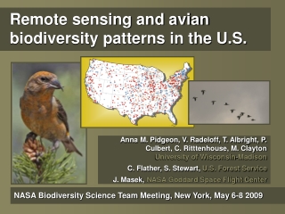 Remote sensing and avian biodiversity patterns in the U.S.