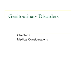 Genitourinary Disorders