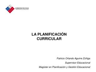 LA PLANIFICACIÓN CURRICULAR