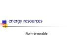 Energy resources