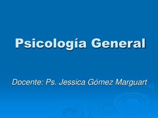 Psicología General