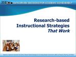 Research-based Instructional Strategies That Work