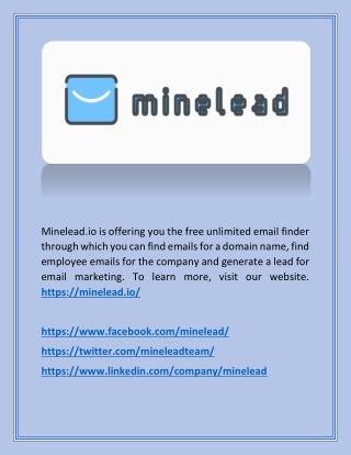 Free Email Finder - Minelead.io