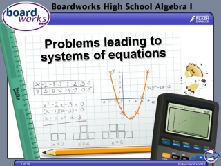 Problems leading to systems of equations