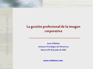 La gestión profesional de la imagen corporativa