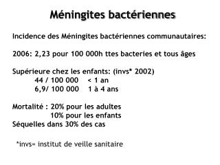 Méningites bactériennes