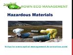 Crown Capital Eco Management - Hazardous Materials