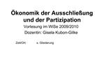 konomik der Ausschlie ung und der Partizipation