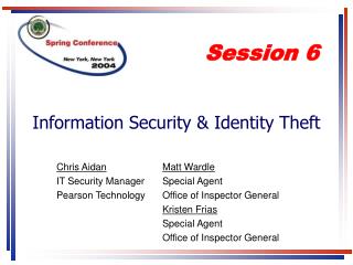 Information Security &amp; Identity Theft