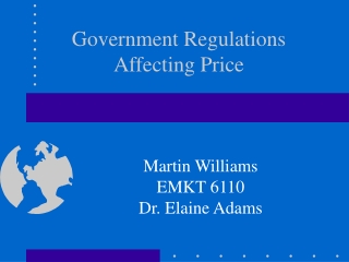Government Regulations Affecting Price