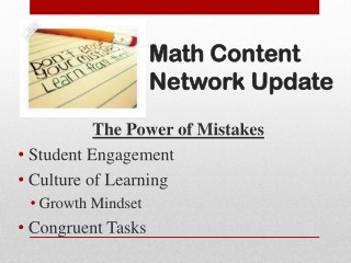 Math Content Network Update