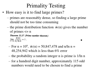 Primality Testing