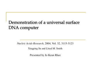 Demonstration of a universal surface DNA computer