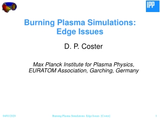Burning Plasma Simulations:  Edge Issues