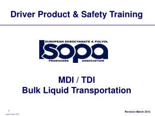 Driver Product &amp; Safety Training