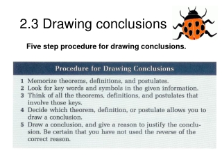 2.3 Drawing conclusions
