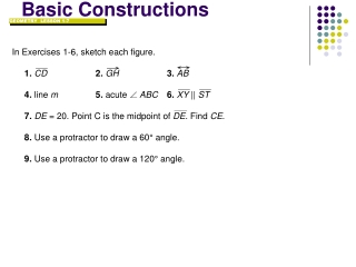 Basic Constructions