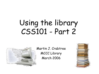 Using the library CSS101 - Part 2