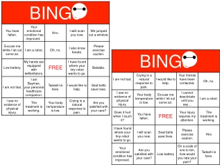 Baymax Bingo Cards