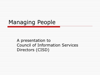 Managing People