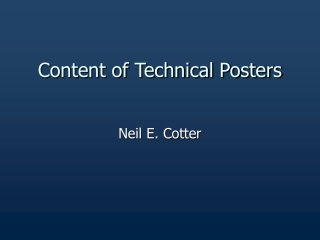 Content of Technical Posters