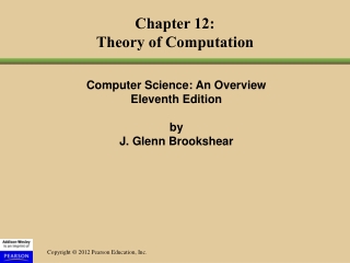 Chapter 12: Theory of Computation