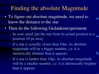 Finding the absolute Magnitude