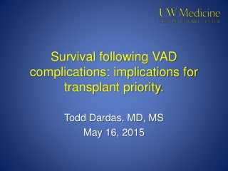 Survival following VAD complications: implications for transplant priority.