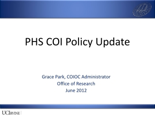 PHS COI Policy Update
