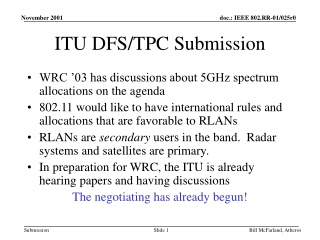 ITU DFS/TPC Submission