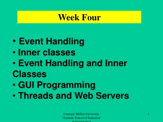 Event Handling  Inner classes  Event Handling and Inner Classes   GUI Programming