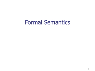 Formal Semantics