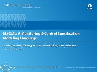 M&amp;CML: A Monitoring &amp;  Control Specification Modeling  Language