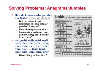 Solving Problems: Anagrams/Jumbles