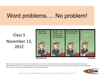 Word problems…. No problem!