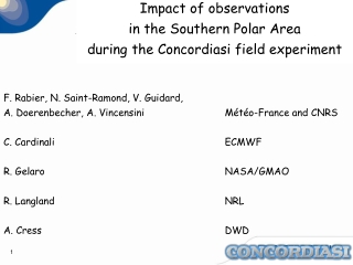 Impact of observations  in the  Southern  Polar Area  during  the  Concordiasi field experiment