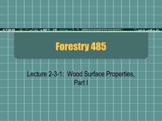 Forestry 485