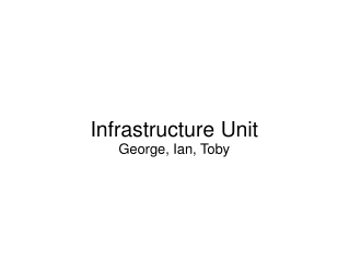 Infrastructure Unit George, Ian, Toby