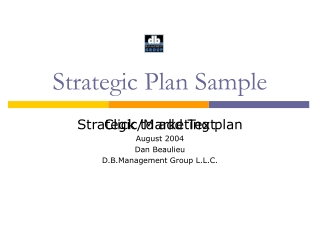 Strategic Plan Sample