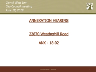 City of West Linn  City Council meeting June 18, 2018