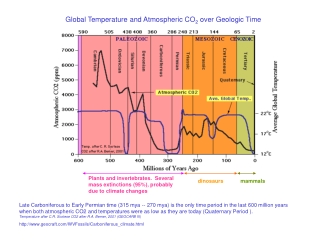 Global Temperature and Atmospheric CO 2  over Geologic Time